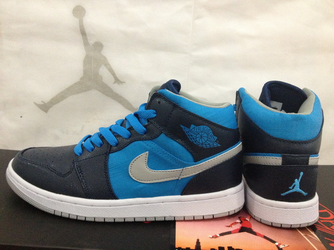 Air Jordan 1 Men Shoes Black/Dodgerblue Online